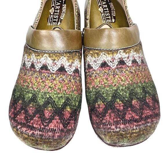 L’Artiste Spring Step | Women | Zagabank Art Knit Leather Slip-On Shoes | US 6.5 - Picture 8 of 13